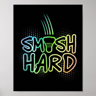 Poster Smash Hard Graphisme Badminton Joueur Badminton Sp