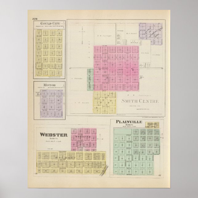 Poster Smith Centre, Gould City, Motor, Webster, Kansas (Devant)