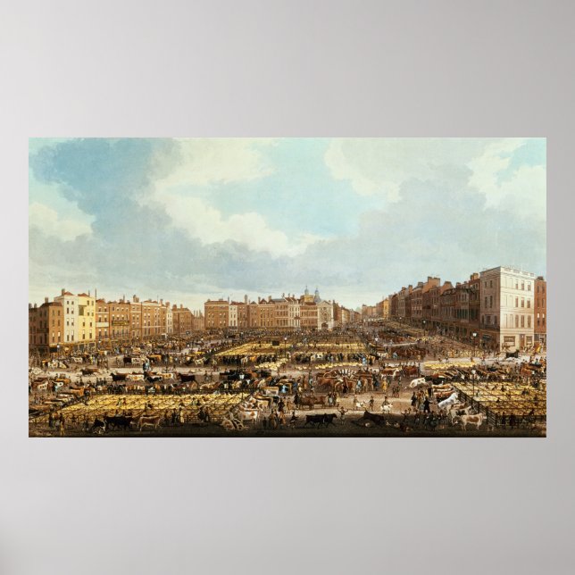 Poster Smithfield Market, gravée par R.G. Reeve (Devant)