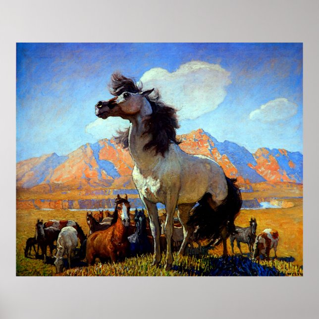 Poster Smokey Face N C Wyeth Circa 1917 (Devant)