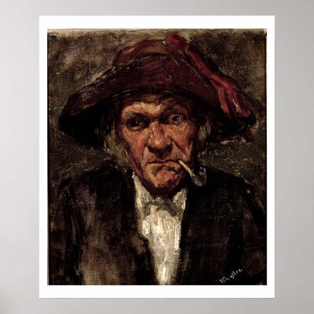 Poster Smoking a pipe, c.1859 (Devant)