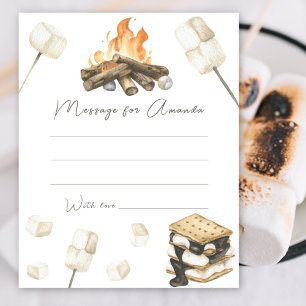 Poster S'more Campfire 1er Anniversaire Message capsule