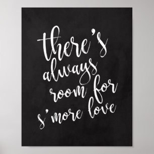 Poster S'more love favorise chalkoard 8x10 signe mariage