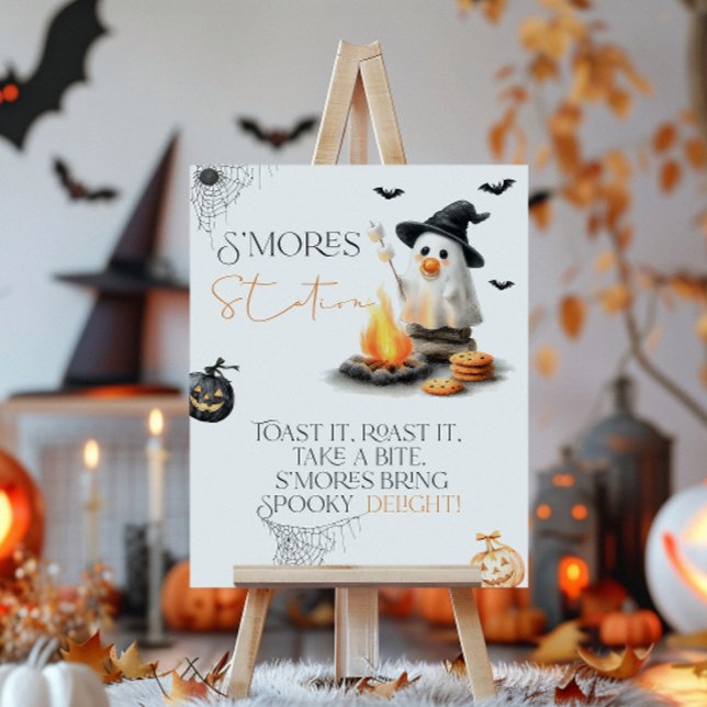 Poster Smores Bar Little Boo Baby shower Halloween (Créateur téléchargé)
