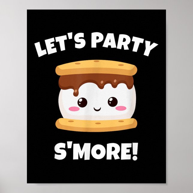 Poster Smores, Camping, Feu de Campement - Lets Party Smo (Devant)