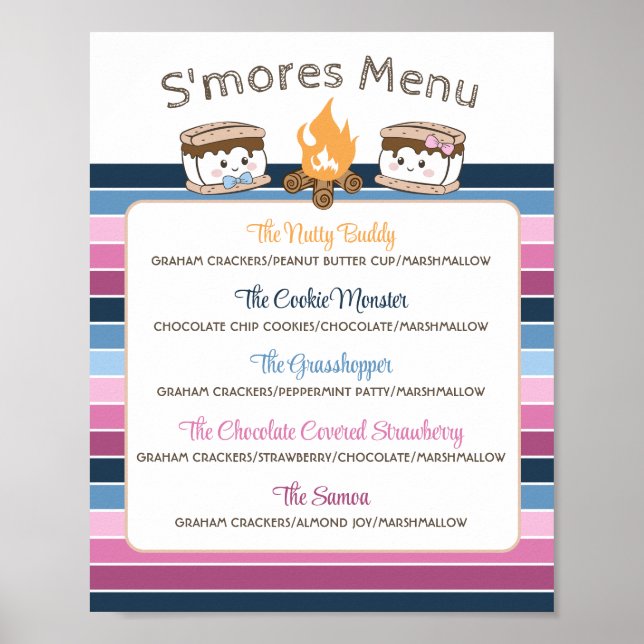 Poster S'Mores, le sexe révèle le menu modifiable (Devant)