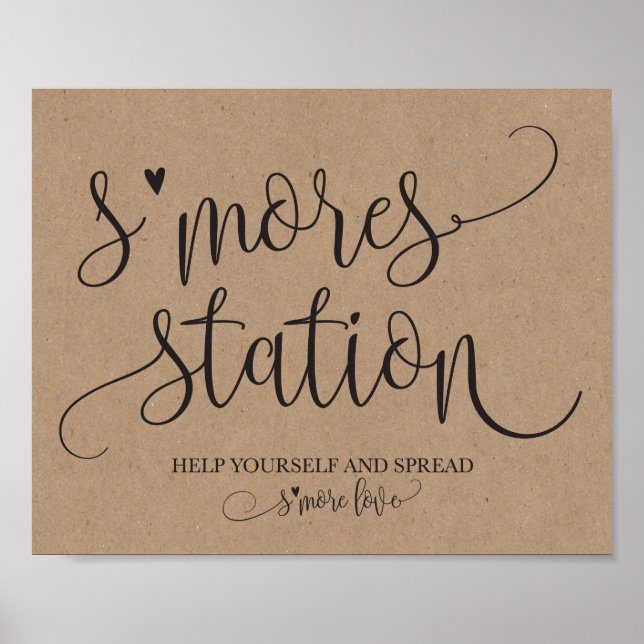 Poster S'mores Station Favor Party Signalisation (Devant)
