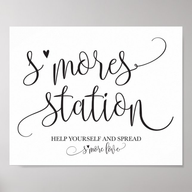 Poster S'mores Station Favor Party Signalisation (Devant)