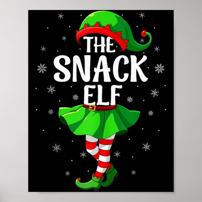 Poster Snack Elf Christmas Girls Women Elf Squad Xmas Fam (Devant)