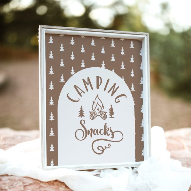 Poster Snacks de camping Un heureux anniversaire de campi (Créateur téléchargé)