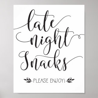 Poster Snacks de fin de nuit Symbole préféré