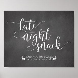 Poster Snacks de fin de nuit Symbole préféré