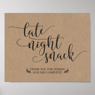 Poster Snacks de fin de nuit Symbole préféré