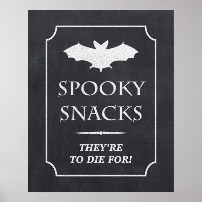 Poster Snacks éffrayants Ils vont mourir pour l'Halloween (Devant)