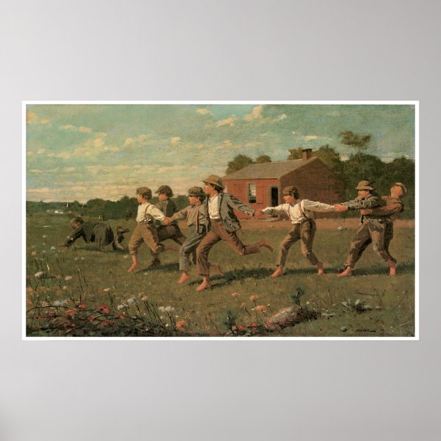 Poster Snap the Whip, 1872 Winslow Homer (Devant)