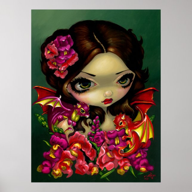 Poster Snapdragon Fairy ART IMPRIMER imaginaire dragon fl (Devant)
