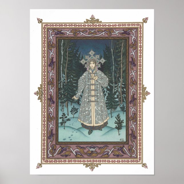 Poster Snégurochka dans la forêt (Devant)