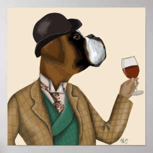Poster Snob de vin de boîte