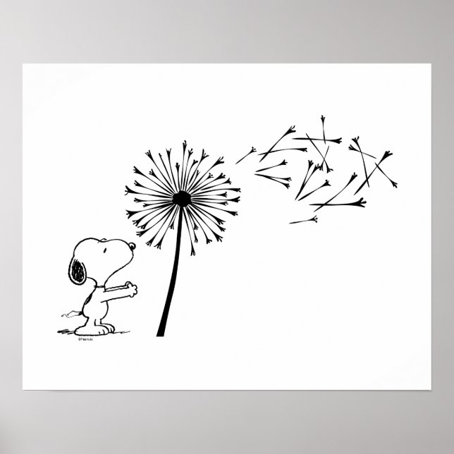 Poster Snoopy Avec Dandelion (Devant)