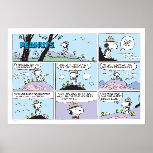 Poster Snoopy & Friends | Aller Randonnée (Devant)