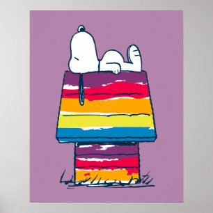 Poster Snoopy Rainbow Dog House