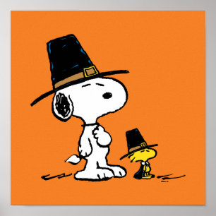 Poster Snoopy & Woodstock Pilgrim