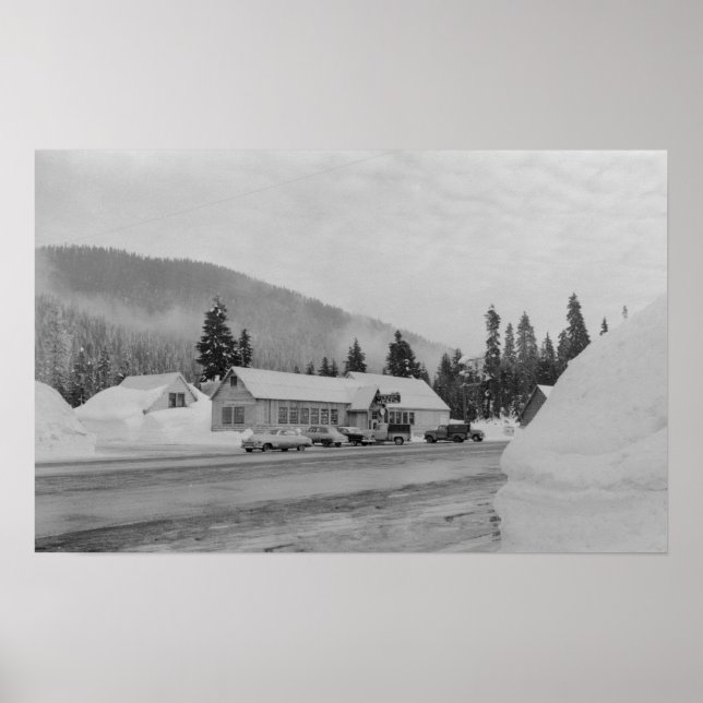 Poster Snoqualmie, WA - Summit Inn Ski Area Photographie (Devant)