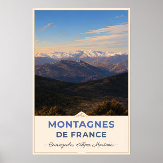 Poster Snow-Capped Peaks of the French Alps