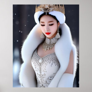 Poster Snow Queen Ai Generated