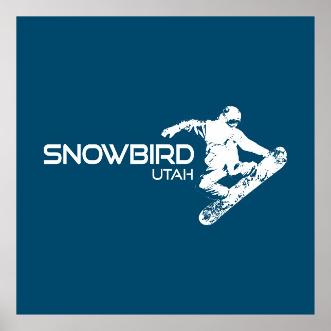 Poster Snowbird Utah Snowboardeur (Devant)