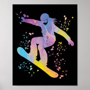 Poster Snowboard Colorful Snowboard Snowboard &# ;