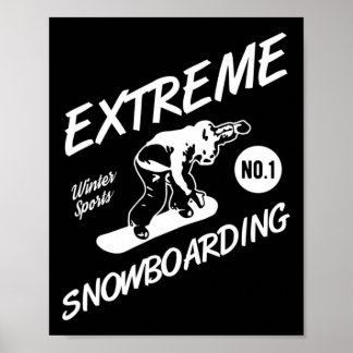 Poster Snowboard Extreme Snowboard Sports d'hiver Sno