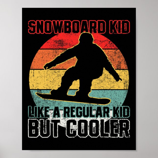 Poster Snowboard Kid Snowboardeur Snowboard (Devant)