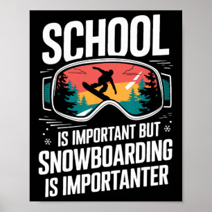 Poster Snowboard Lover Humour Design Amusant Snowboarder