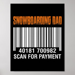 Poster Snowboard Papa Scan Pour Paiement Drôle Père D