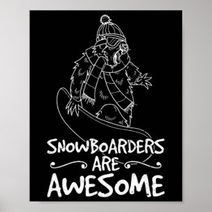 Poster Snowboard Ski Snowboard Activité compétitive