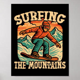 Poster Snowboard Snowboard Vintage Retro Surf Le M