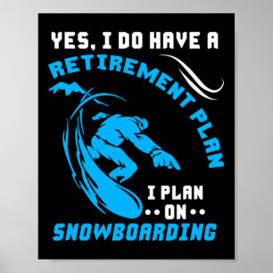 Poster Snowboard Sport Snowboard Plan de retraite Extrem