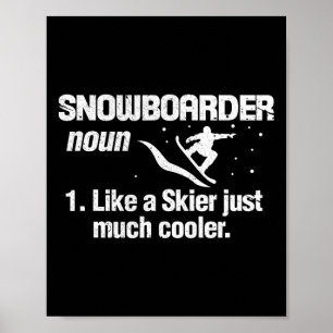 Poster Snowboarder Définition Signification Snowboard Sno