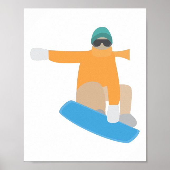 Poster Snowboardeur (Devant)