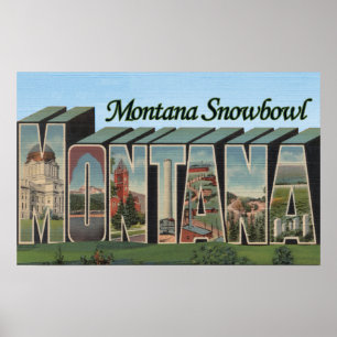 Poster Snowbowl Montana, Montana