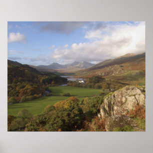 Poster Snowdon depuis Capel Curig, Gwynedd, Pays de Galle