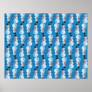 POSTER SNOWMAN HIVER ARRIÈRE - PLANS WALLPAPERS MODÈLES T
