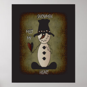 Poster Snowman Melt Your Heart   Snowman