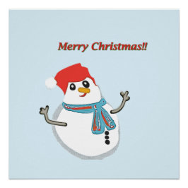 Poster Snowman, Merry Christmas!!