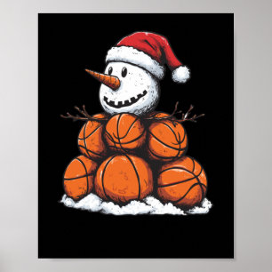 Poster Snowman Mvp Basket Noël