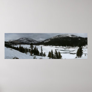 Poster Snowy Ellery Lake California Paysage hivernal