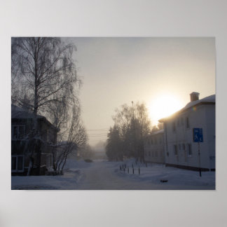 Poster Snowy Siberian Morning