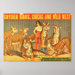 Poster Snyder Bros. Cirque et ouest sauvage