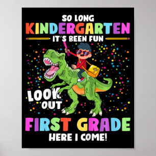 Poster So Long Kindergarten Graduation Cl 2023 Dinosaur K